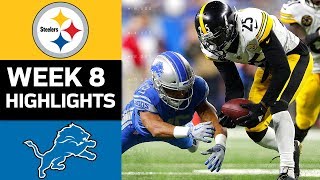 Steelers vs Lions  NFL Week 8 Game Highlights [upl. by Fonville95]