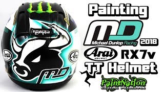 Michael Dunlop 2018 IOM TT Monster Energy Arai helmet [upl. by Drawd]