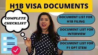 What are the DOCUMENTS REQUIRED for H1B VISA  Complete Checklist [upl. by Keppel]