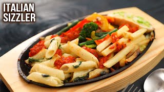 Italian Sizzler Recipe  How To Make Italian Sizzler  Step By Step Recipe  Ruchi [upl. by Aitetel]