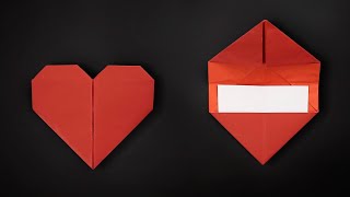 How to Make a Heart Envelope  Origami [upl. by Elka]