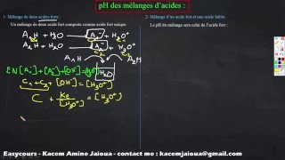 24pH dun mélange de deux acides fort  Reactions Chimique SMPC [upl. by Alarise]