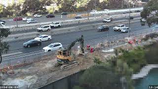 Warringah Freeway Upgrade time lapse  Saturday 03 August 2024 [upl. by Cozza536]