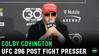 Colby Covington quotI dont regret my Leon Edwards dad comments  I want to fight Wonderboyquot [upl. by Woodsum731]