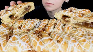 ASMR TripleFilled Cinnamon Smear Braided Danish Soft Eating Sounds  VNM ASMR [upl. by Theurich375]