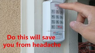 How to Factory Rest and Change PIN of the Genie Universal Garage Door Opener Wireless Keypad [upl. by Joappa]