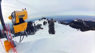 Coborare de la Kanzel pe Sulinar si Drumul Rosu Ski Poiana Brasov Februarie 2022 [upl. by Cuyler]