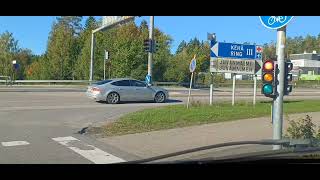 Driving in Finland Espoo [upl. by Imarej]