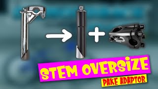 Stem Oversize di Headtube Standar dengan Adaptor di Sepeda BMX [upl. by Nollahs]