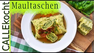 Leckere Maultaschen selber machen  Rezept für Teig und Füllung [upl. by Baldwin957]