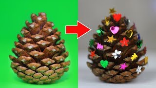 DIY Pinecone Crafts For Your Holiday Decorations  6 BEAUTIFUL DIYs FOR CHRISTMAS [upl. by Nnayelsel]