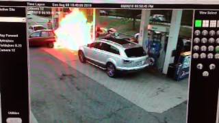 Gas Station Fire Extinguished by System [upl. by Euqinemod]