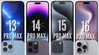 iPhone 13 Pro Max vs iPhone 14 Pro Max vs iPhone 15 Pro Max vs iPhone 16 Pro Max  Kemono Tech [upl. by Armando708]