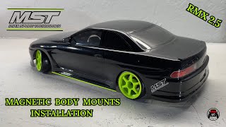 MST RMX 25 Toyota JZ3  magnetic body mounts installation [upl. by Tisman]