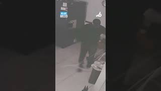 Video shows burglars breaking into Miami jewelry store through a hole in the wall [upl. by Ainafets]