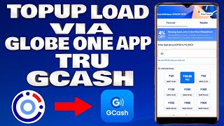 How To Top Up Mobile Load via GlobeOne App tru GCash Account  Tagalog Tutorial [upl. by Mossberg]