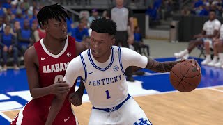 Kentucky vs Alabama  College Basketball 2242024  NCAA Full Game Highlights  NBA 2K24 Sim [upl. by Lehar]