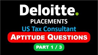 Deloitte Tax Consultant  Aptitude Test Questions  Logical Reasoning Part 13 TheAptitudeGuy [upl. by Reivilo48]