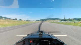 Tecnam P92  Flying back home earlier than expected [upl. by Akiret855]