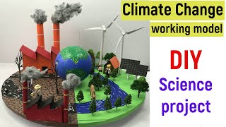 global warming  climate change  greenhouse effect  working model for science project  pollution [upl. by Bethel]