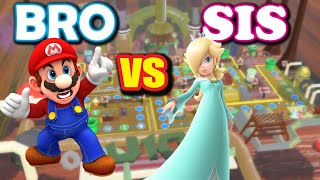 Mario Party Superstars Custom Boards Brother vs Sister Luigis Engine Room [upl. by Eibrad]