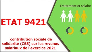 La déclaration des traitements et salairesEtat 9421Contribution sociale de solidarité Maroc CSS [upl. by Faythe]