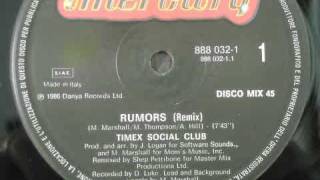 Timex Social Club  Rumors Remix 1986 [upl. by Atteynod152]