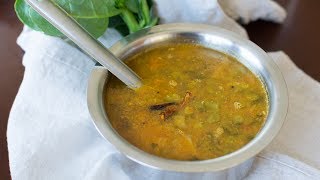 Basale soppu  Basale Soppina Sambar huLi Recipe  Malbar Spinach Recipes [upl. by Renfred147]