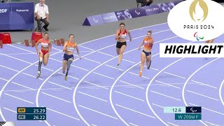 Para Athletics  Womens 200m T64 Final Highlights Alkemade Sets New Paralympic Record To Win Gold [upl. by Nikoletta371]