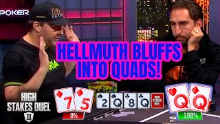 Phil Hellmuth Hates Himself For Bluffing Into Quads [upl. by Sybila]