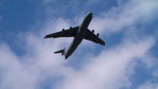 Lockheed C5 Galaxy low takeoff amp fly by [upl. by Atnes]