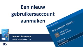 NIEUW GEBRUIKERSACCOUNT AANMAKEN SchoonePC instructievideo 05 [upl. by Cadmar]