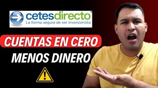 Qué está pasando con Cetes Directo📢 ¿cuentas en cero ¿menos dinero 221223 [upl. by Stretch]