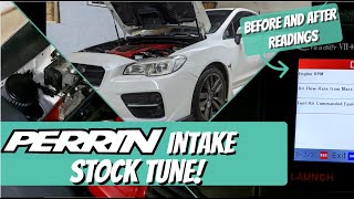 WRX Perrin Intake with NO TUNE Is it safe Real Readings Before and After Install [upl. by Zoe861]