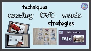 CVC word reading strategies 1  reading techniques  Phonics CVC words  3 letter words [upl. by Nace]