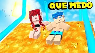 DESCEMOS O MAIOR ESCORREGADOR DE LAVA  INCRÃVEL  MINECRAFT [upl. by Nella345]