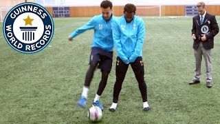 Spurs star Dele Alli attempts to break nutmeg world record  Guinness World Records [upl. by Maddis]