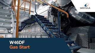 Smokeless gas start with the Wartsila 46DF engine  Wärtsilä [upl. by Dranyam41]