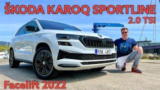 Skoda Karoq Sportline 20 TSI 4x4 Facelift für den SUVBestseller Erster Test  Review  2022 [upl. by Celestyn]