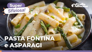 PASTA ASPARAGI e fonduta di FONTINA filante e super saporita IRRESISTIBILE 😋🧀🌿 [upl. by Bucky384]