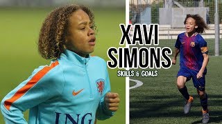 Xavi Simons skills amp goals  20182019  Barcelona amp National team [upl. by Aloeda]