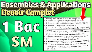 Devoir Corrigé  Ensembles amp Applications  1Bac SM   Modéle 2 [upl. by Hali]