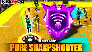 This PURE SHARPSHOOTER Build  99pt is UNGUARDABLE in NBA 2K24 [upl. by Enileme]