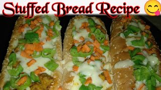 CHEESE CHICKEN AND VEGETABLES STUFFED BREAD By Samra Home Kitchen [upl. by Nalloh]