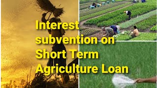 Interest subvention on Short Term Agriculture Loan [upl. by Lladnik]