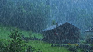 Rain Sounds for Sleeping  Sound of Heavy Rainstorm amp Thunder in the Misty Forest At Night [upl. by Eak5]