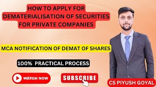 Dematerialization of Shares of Private company  Dematerialization of shares [upl. by Cavit]