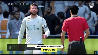 Sergio Ramos Getting Carded in Every Version of FIFA Since FIFA 06 [upl. by Atekram]