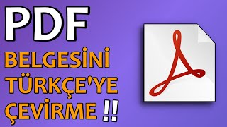 PDF Dilini Türkçeye Çevirme  👈👈 EN KOLAY YÖNTEM [upl. by Derriey778]