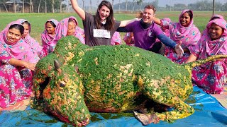 110 KG Full Cow Tehari Cooking with DodoExplorers  Beef Pulao for 600 People of Village [upl. by Etteiluj]